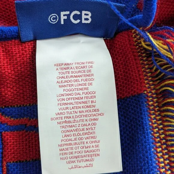 FC Barcelona Scarf Spain Football Soccer Club FCB  Red Blue - Picture 4 of 4